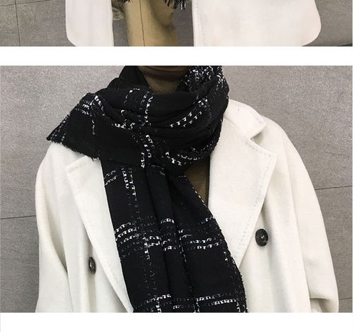 秋冬時(shí)尚新寵 小童馬羊毛圍巾水溶牙刷紗黑色披肩兩用款